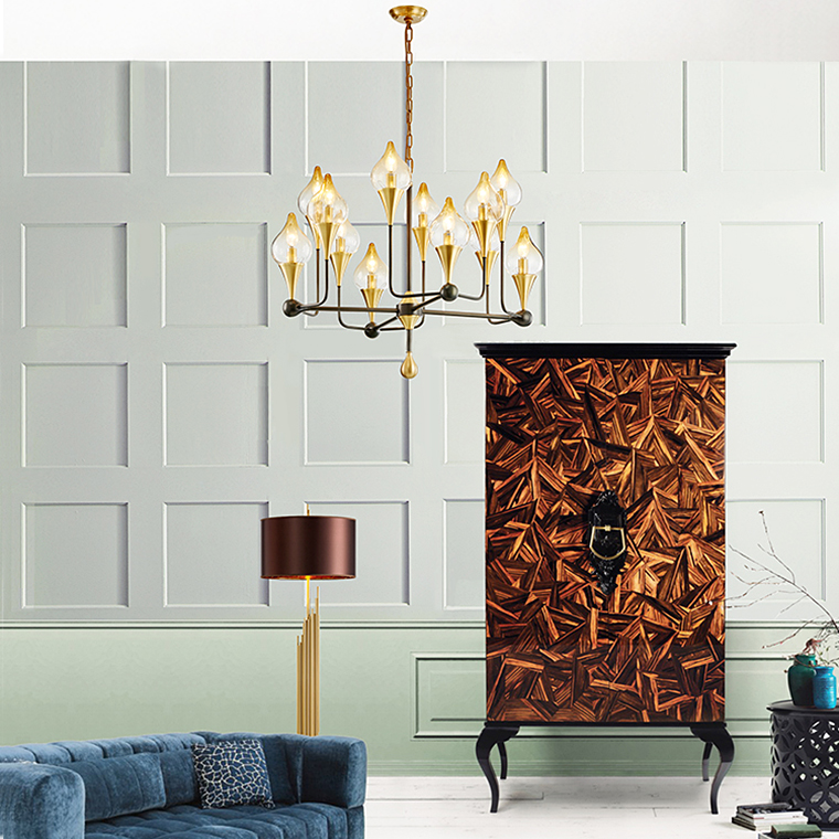 Люстра на штанге FLAME D85 by ImperiumLoft