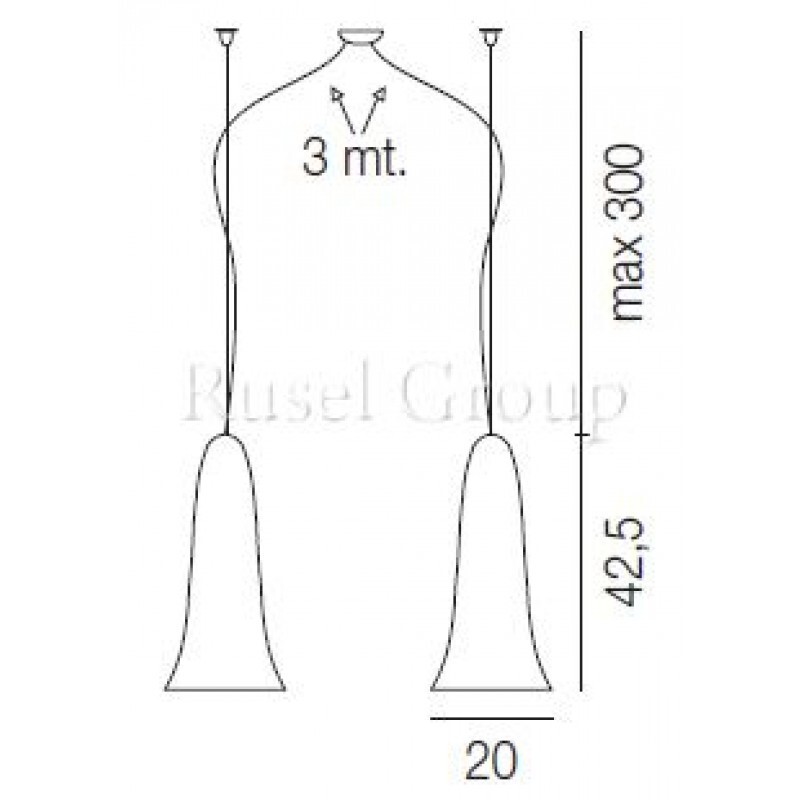 Подвесной светильник Vistosi GOTO SP P D2