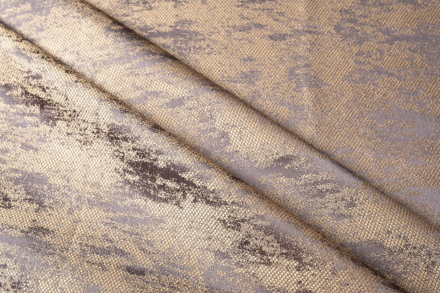 Ткань портьерная HOUSTON100 золотисто-серая Garda Decor 133DC-HOUSTON100-4816-ZOLSER