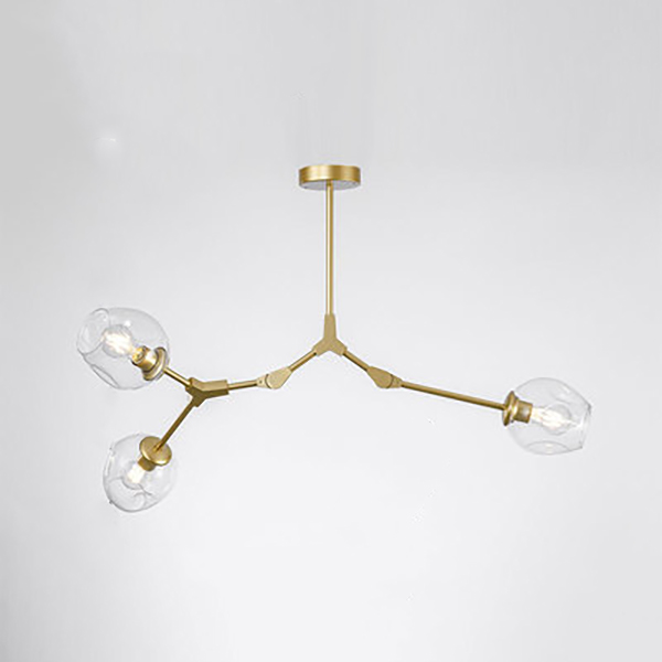Люстра Адель Branching Bubble Chandelier L3 Brass Transparent by ImperiumLoft