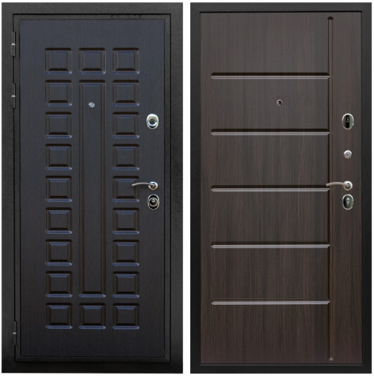 Дверь входная Graf Триумф МДФ 16 мм ФЛ-183 Венге / МДФ 16 мм ФЛ-102 Эковенге