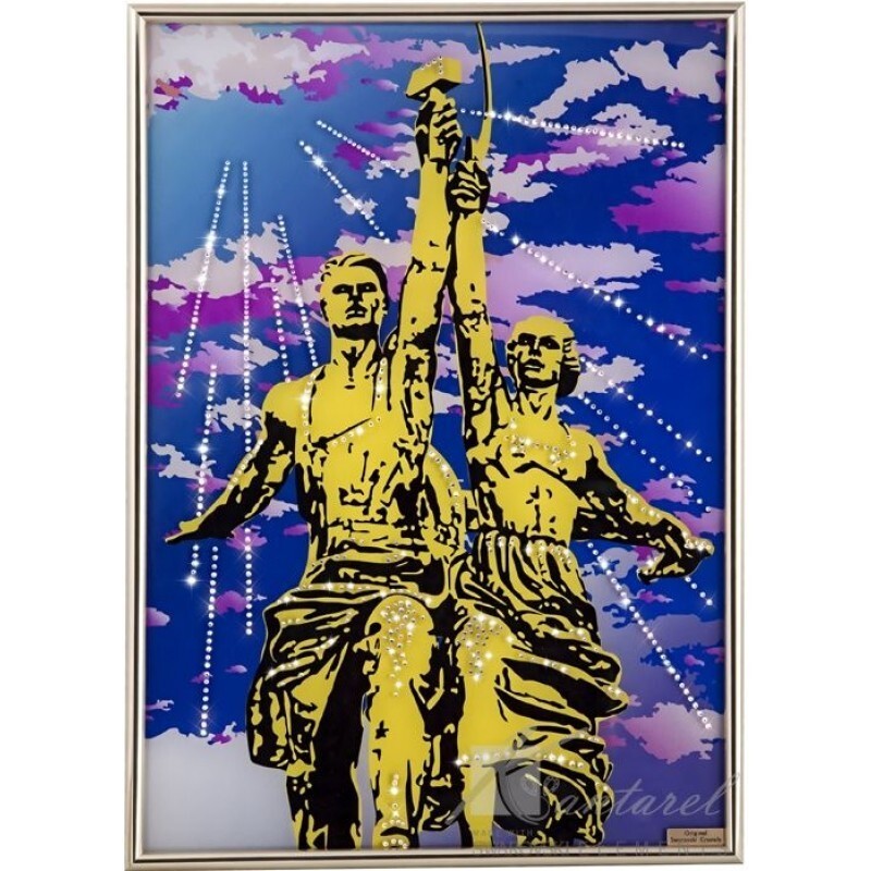 Картина Kantarel  Рабочий и колхозница (УФ синяя) 273.108.74.0 (УФ 2)