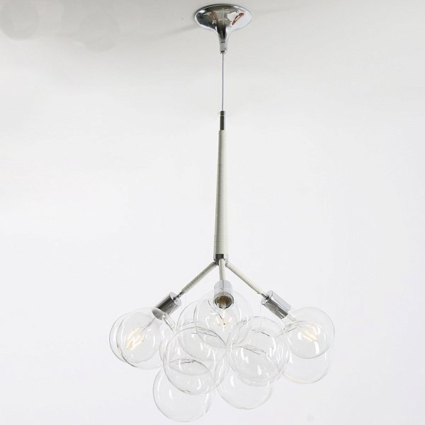 Подвесной светильник LOVELY BUBBLE CHANDELIER FROM PELLE H60 Silver/White by ImperiumLoft