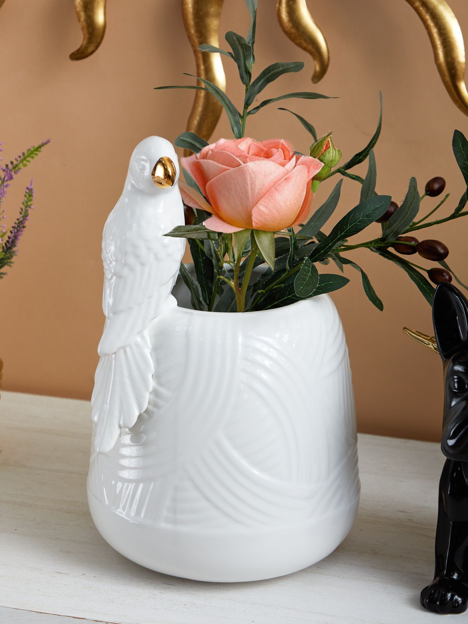 Ваза с попугаем Glasar 68-001