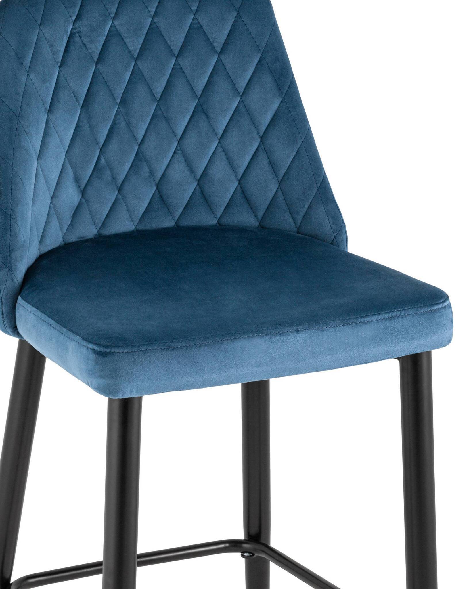 Стул барный Диего велюр пыльно-синий Stool Group