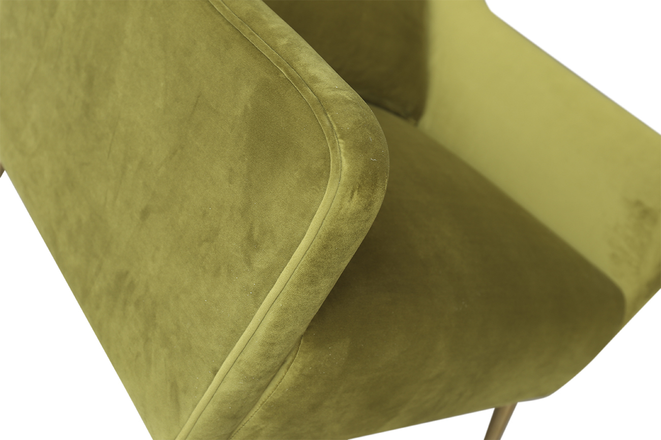 Кресло велюровое оливковое с подушкой Garda Decor 87YY-1914 OLV