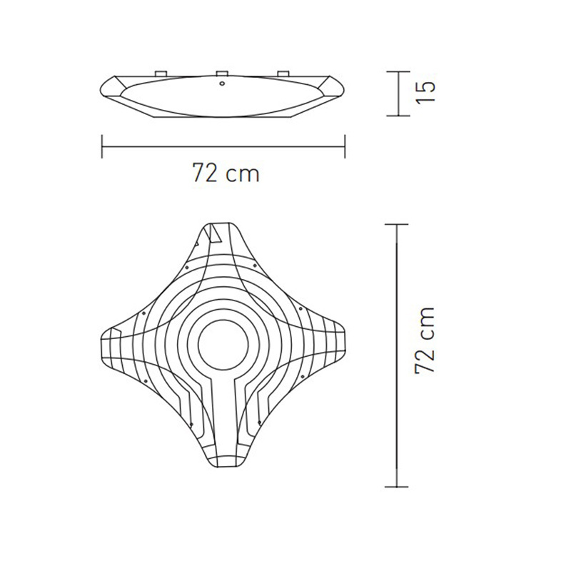 Настенный/Потолочный светильник Slamp Venti Large