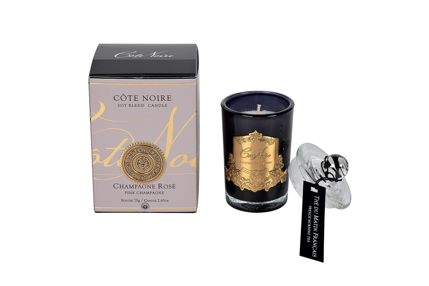 Свеча ароматическая Pink Champagne в стакане в упаковке Garda Decor 96CN7518