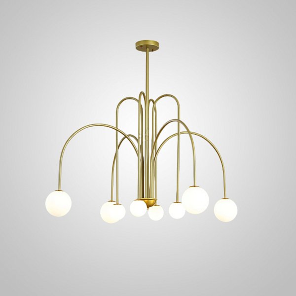 Потолочная люстра DAY L8 D100 Gold by ImperiumLoft