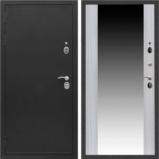 Дверь входная Graf Престиж Черный крокодил / МДФ 16 мм СБ-16 Сандал белый