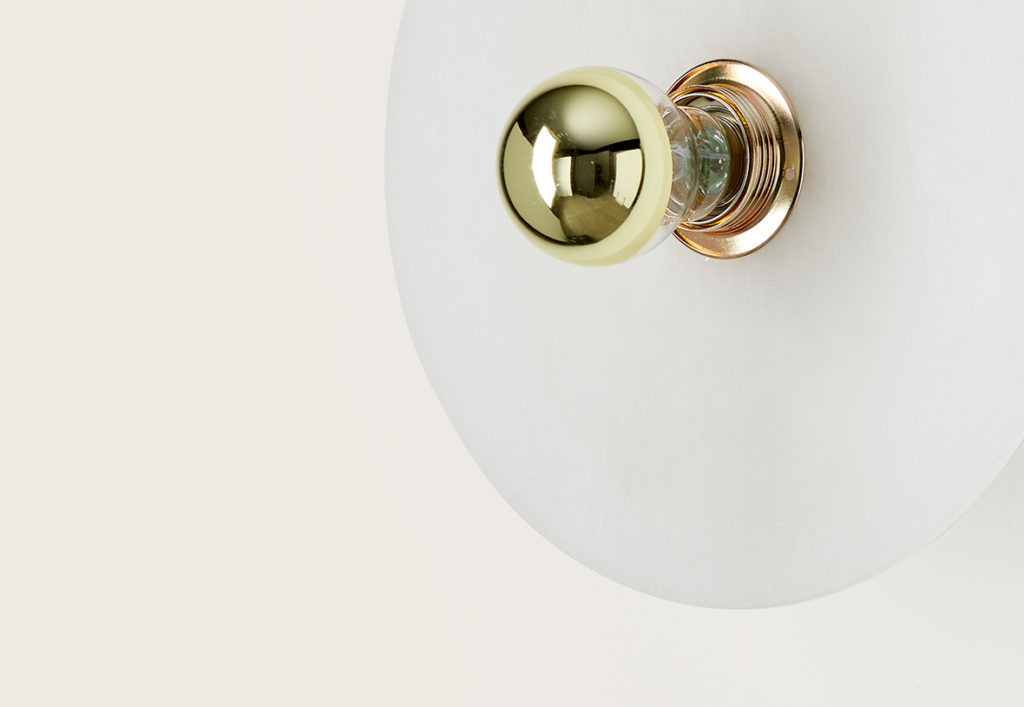 Бра Alba 35 см алебастр + цоколь 10 см золотой металл Aromas del Campo