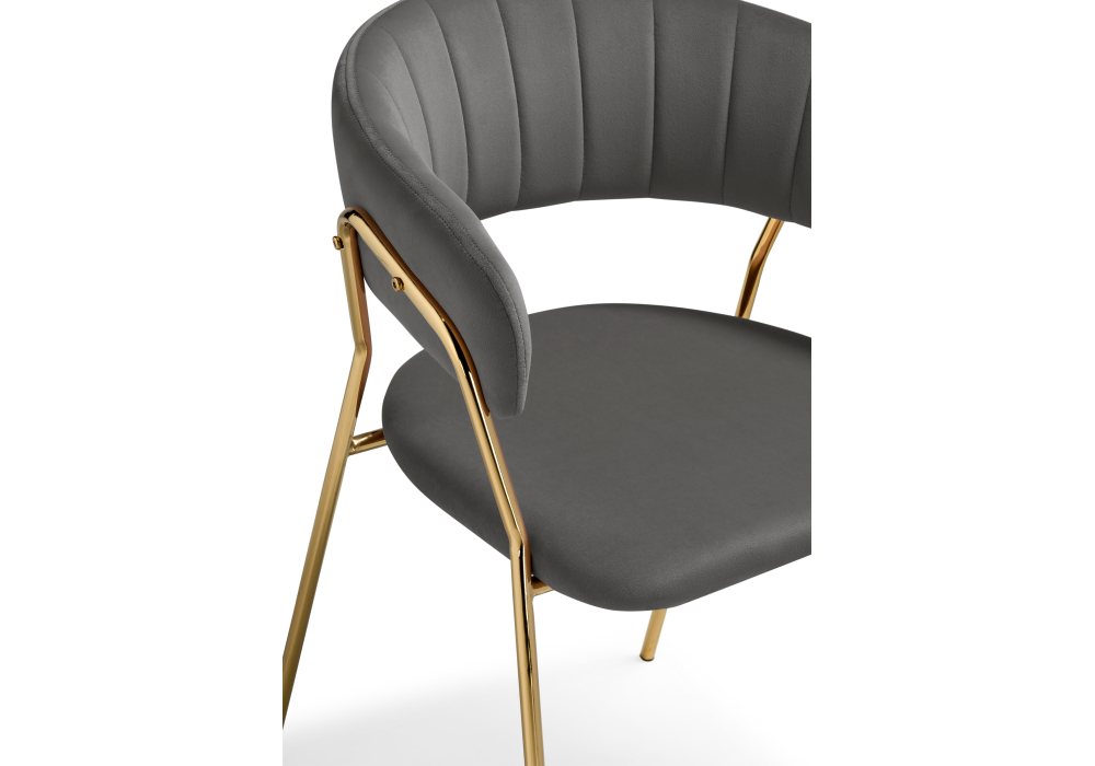 Стул Woodville Kamelia 1 dark gray / gold 15470