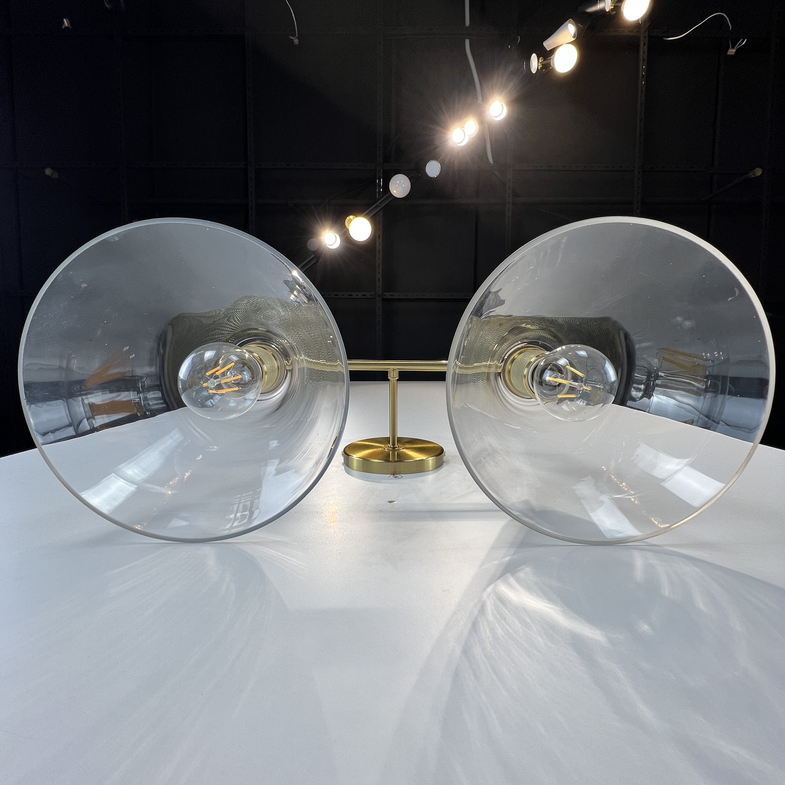 Бра Rh Utilitaire Funnel Shade Double Sconce Brass By Imperiumloft