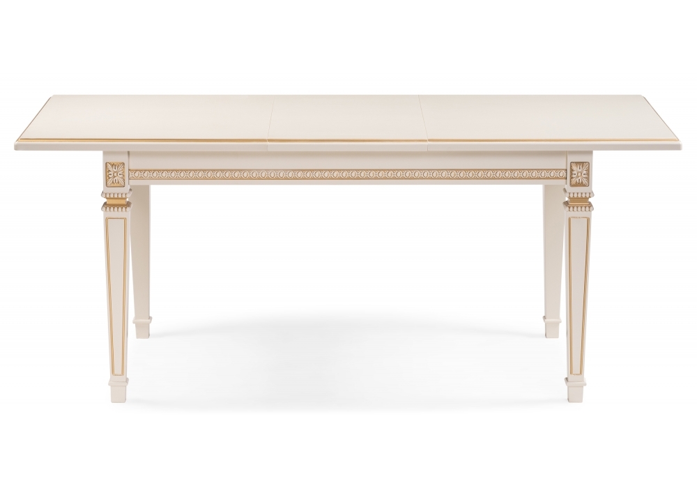 Стол деревянный Woodville Паветти слоновая кость / золото 505468