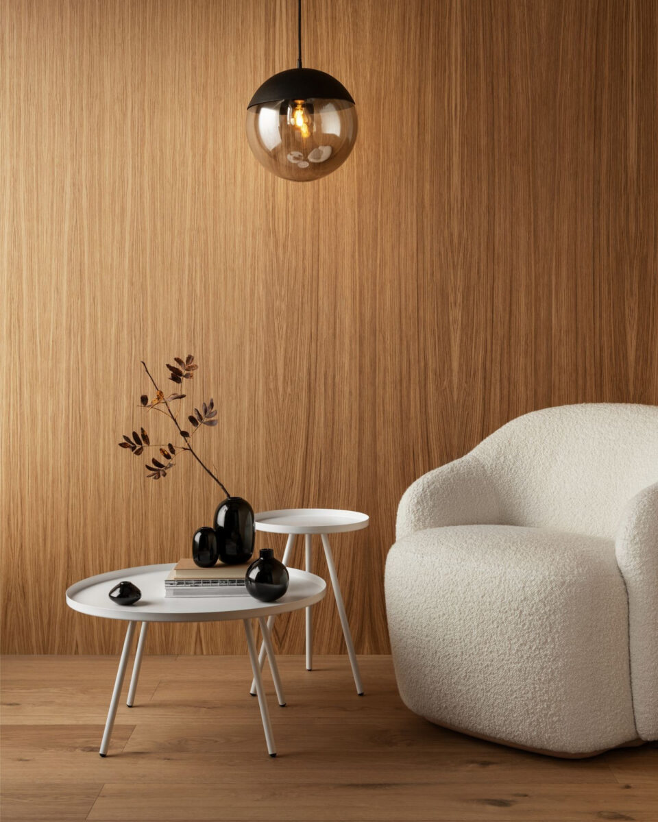 Большой чёрный светильник Уорд с дымчатым плафоном Louvre Home LHLPN050224XNP