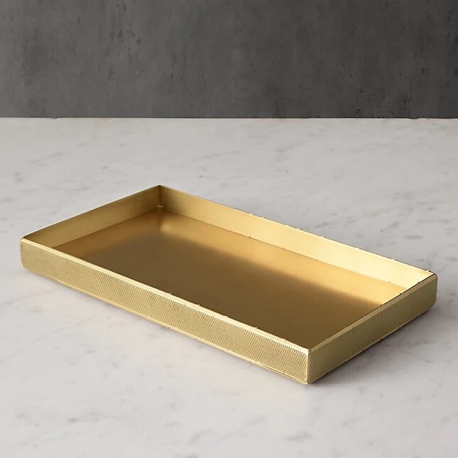 Поднос Restoration Hardware Laval Aged brass