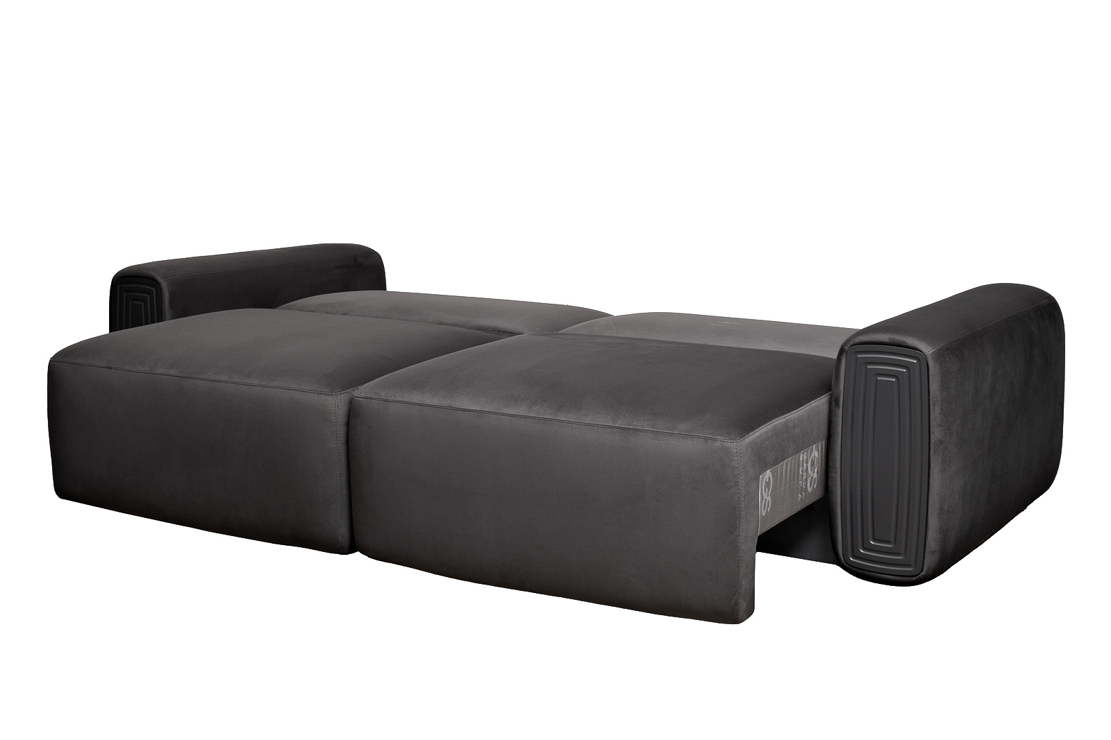 Диван трехместный Turin(2 секции) с мех т.серый велюр Colt1003 255*120**68 Garda Decor TURIN-TM3-2S-Colton1003