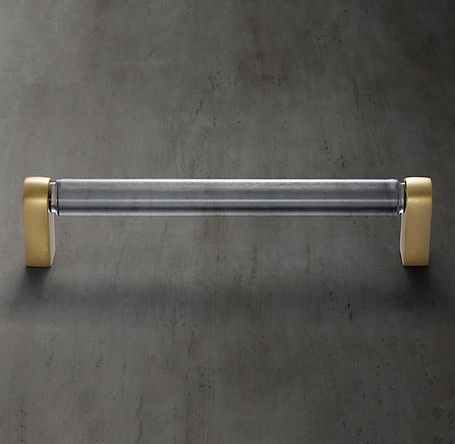 Ручка-скоба Restoration Hardware Lambeth Crystal L.15.2 Lac.Burnished Brass