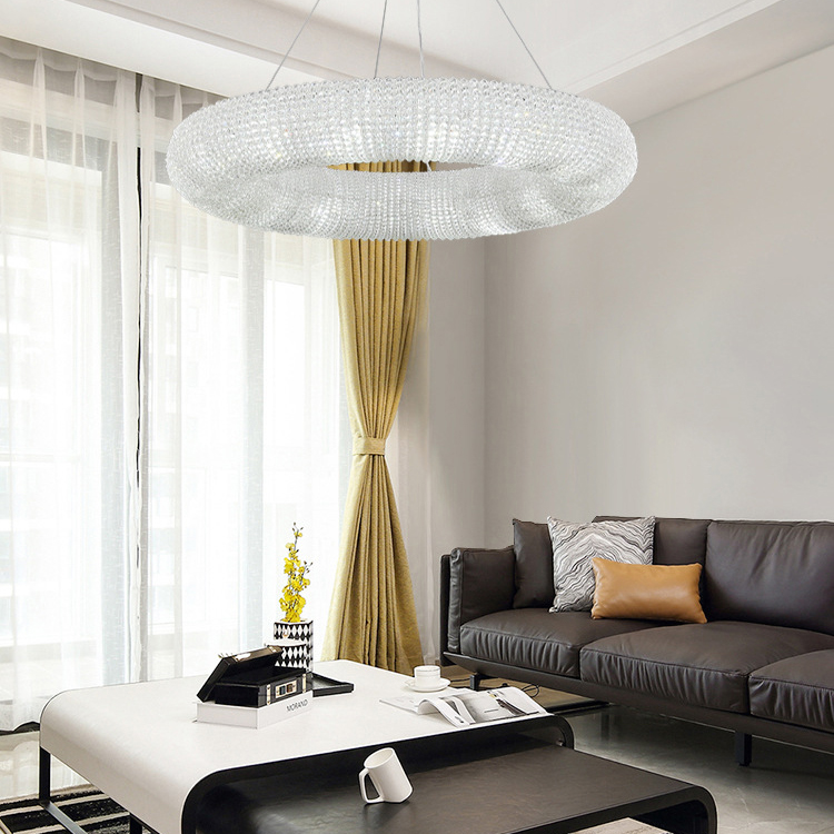 Подвесной светильник Crystal Halo D100 Silver by ImperiumLoft
