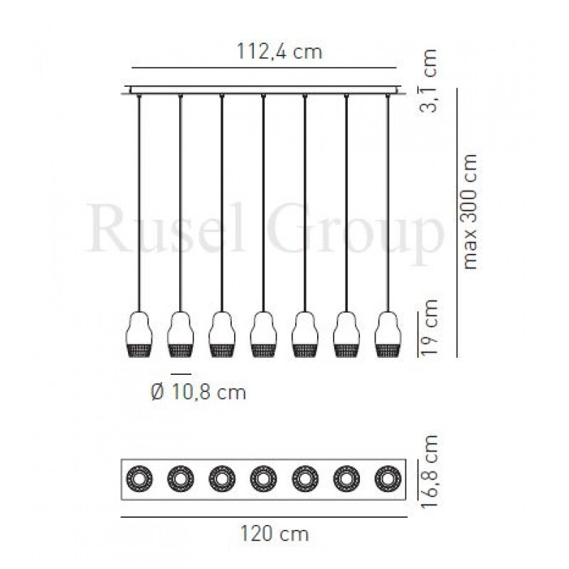 Подвесной светильник AXO LIGHT FEDORA SP 7