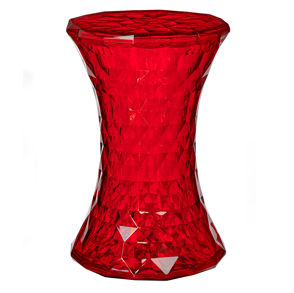 Стул-пуф Stone прозрачный красный Bradex Home FR 0203