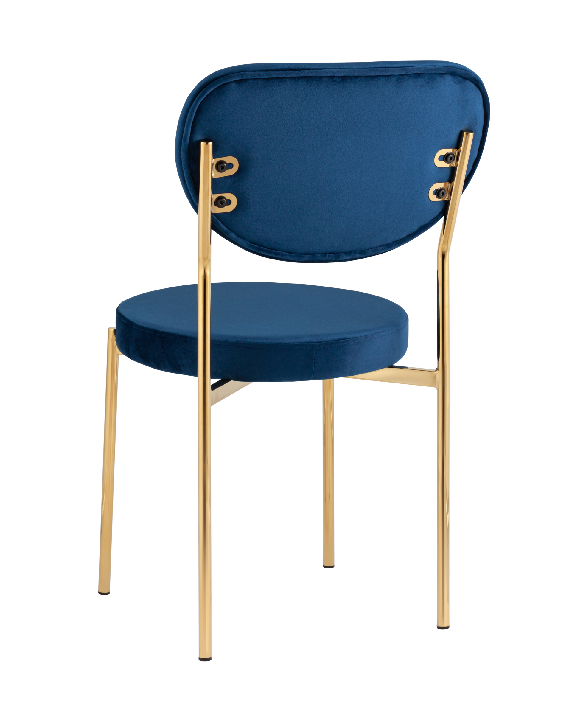 Стул Барбара NEW велюр королевский синий золотые ножки Stool Group