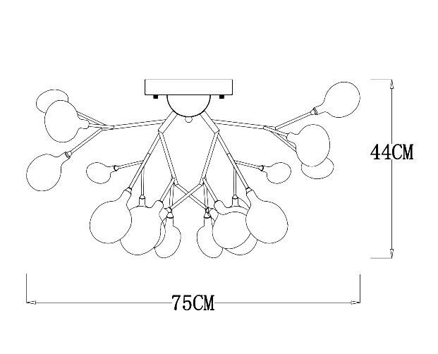 Накладная люстра Arte Lamp A7274PL-27WH