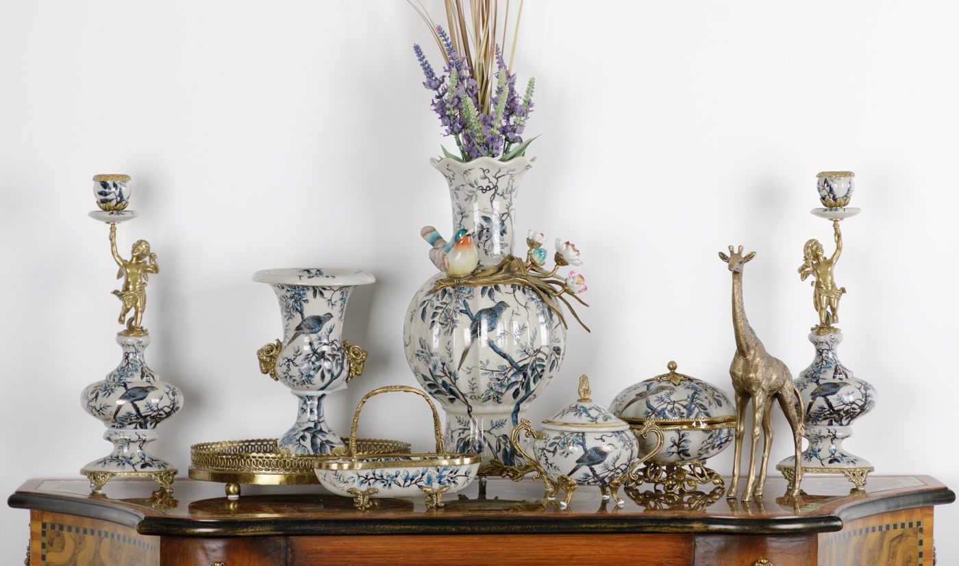 Ваза с овнами Glasar 31G2131/D578C/HX1611