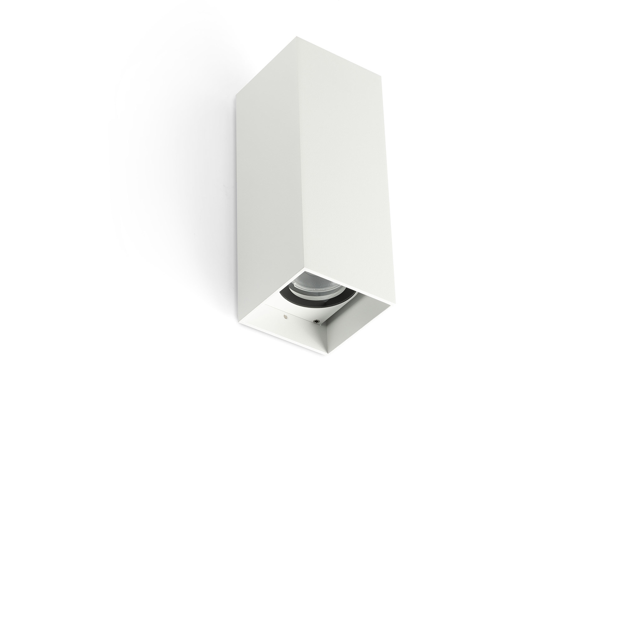 Уличный настенный светильник KOV квадратный белый LED 2x6W 3000K 34°/14° Faro