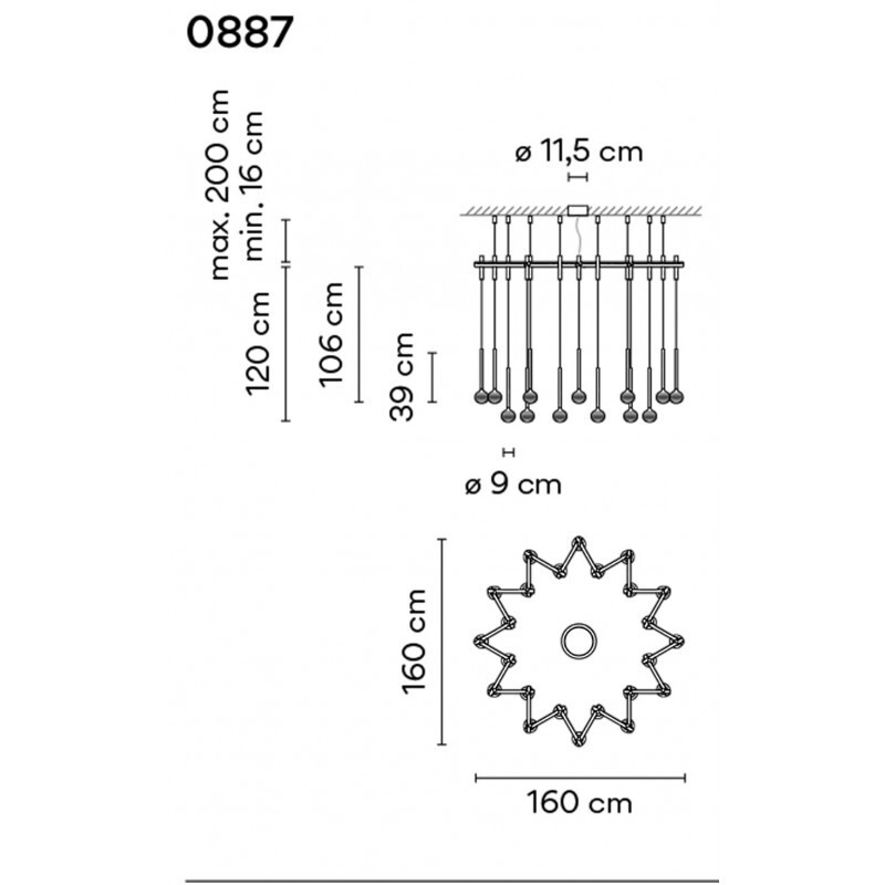 ПОДВЕСНОЙ СВЕТИЛЬНИК  VIBIA Algorithm 0887