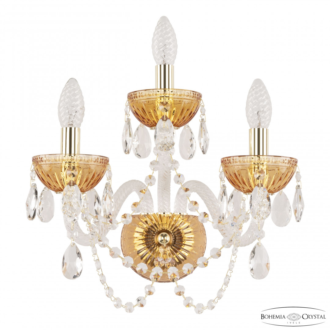 Бра 5402B/2+1/165 G Amber/M-1G Bohemia Ivele Crystal