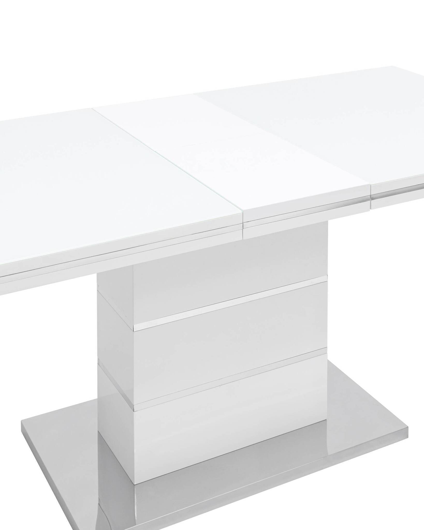 Стол обеденный Глазго раскладной 140-170*80 глянцевый белый Stool Group