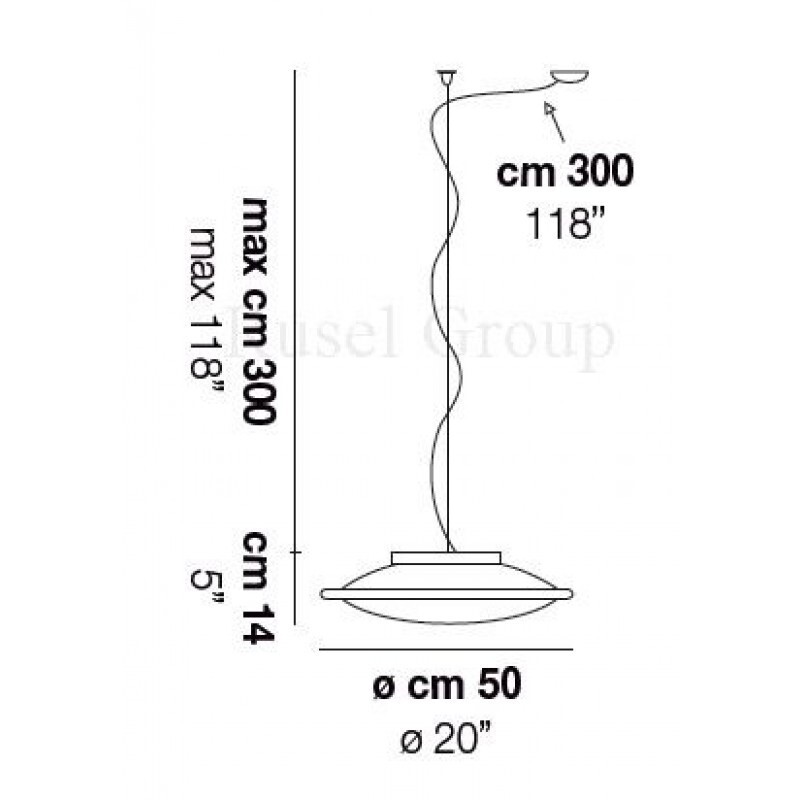 Подвесной светильник Vistosi STYLE SP 50 D1