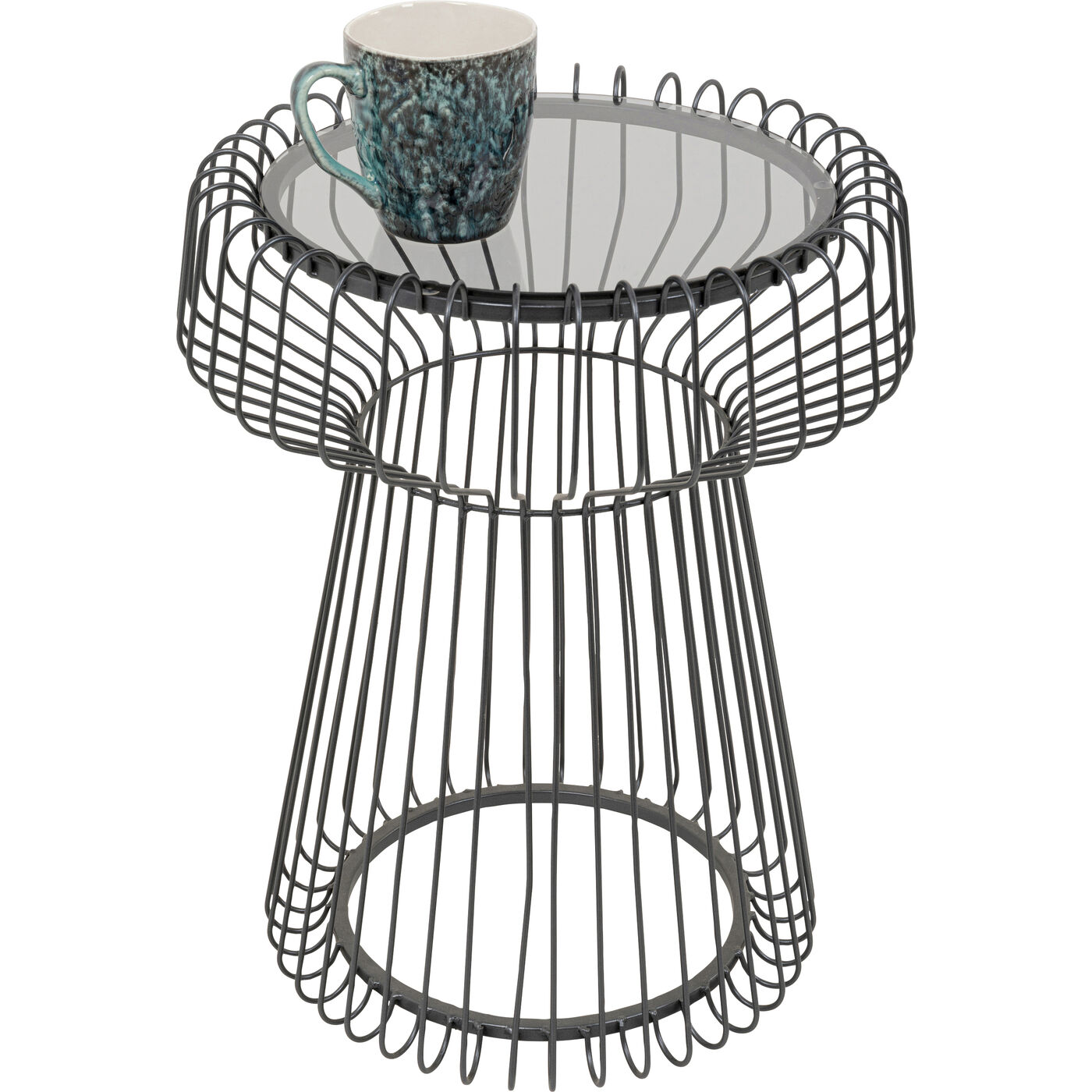 Приставной стол Lisboa Black Ø38cm KARE 70155