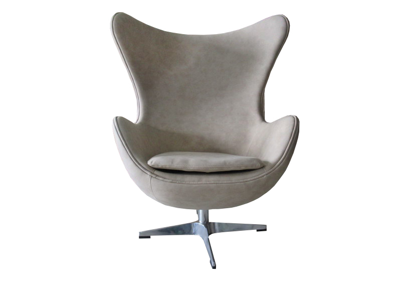 Кресло EGG CHAIR бежевый матовый с эффектом состаренная кожа Bradex Home FR 0256