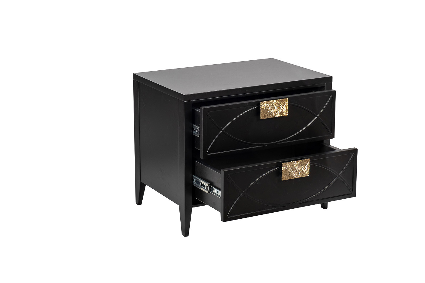 Тумбочка прикроватная черная Garda Decor 98BP-GD02TUMB-CHERN