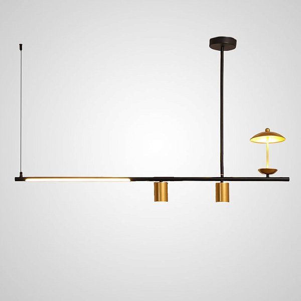 Подвесной светильник HETLEY B L4 Gold Black by ImperiumLoft