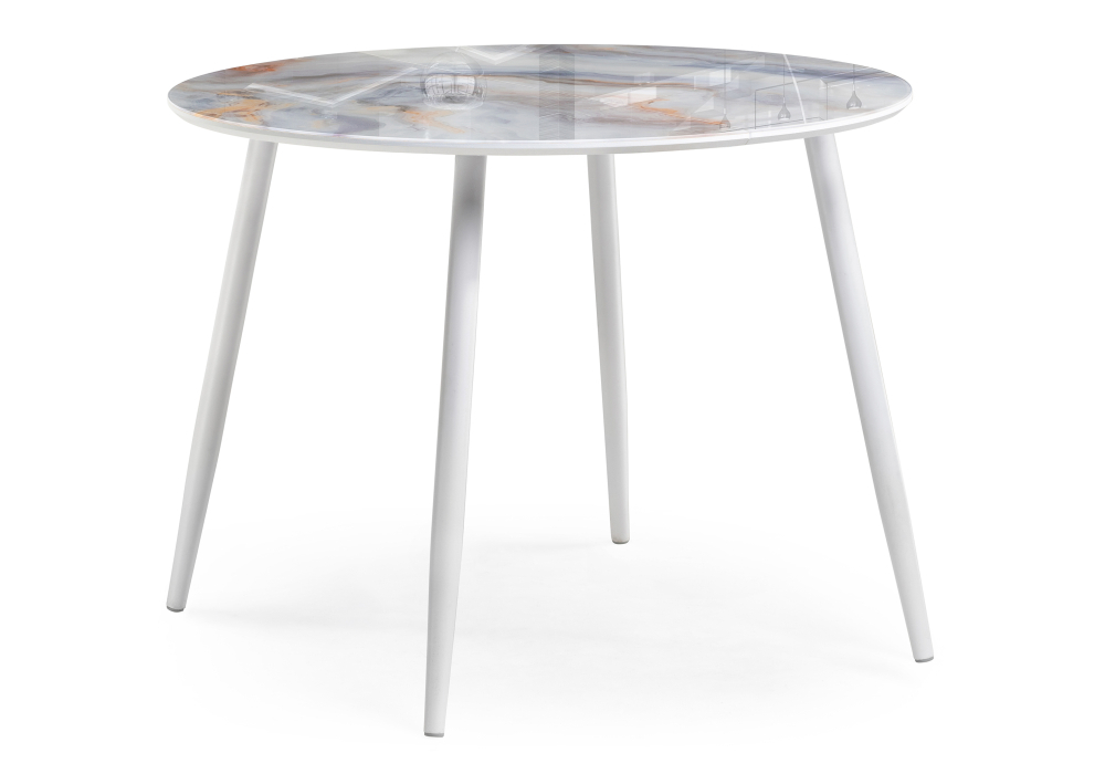 Стол Woodville Кловис кианит / белый 474328