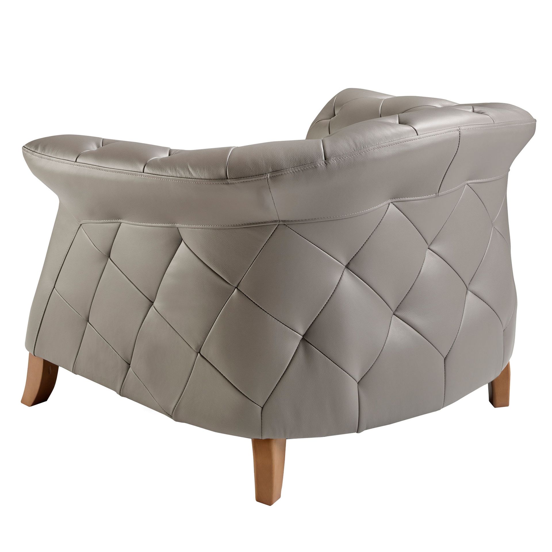 Кресло 5132/EX007-1P-T541029 серое кожаное Angel Cerda