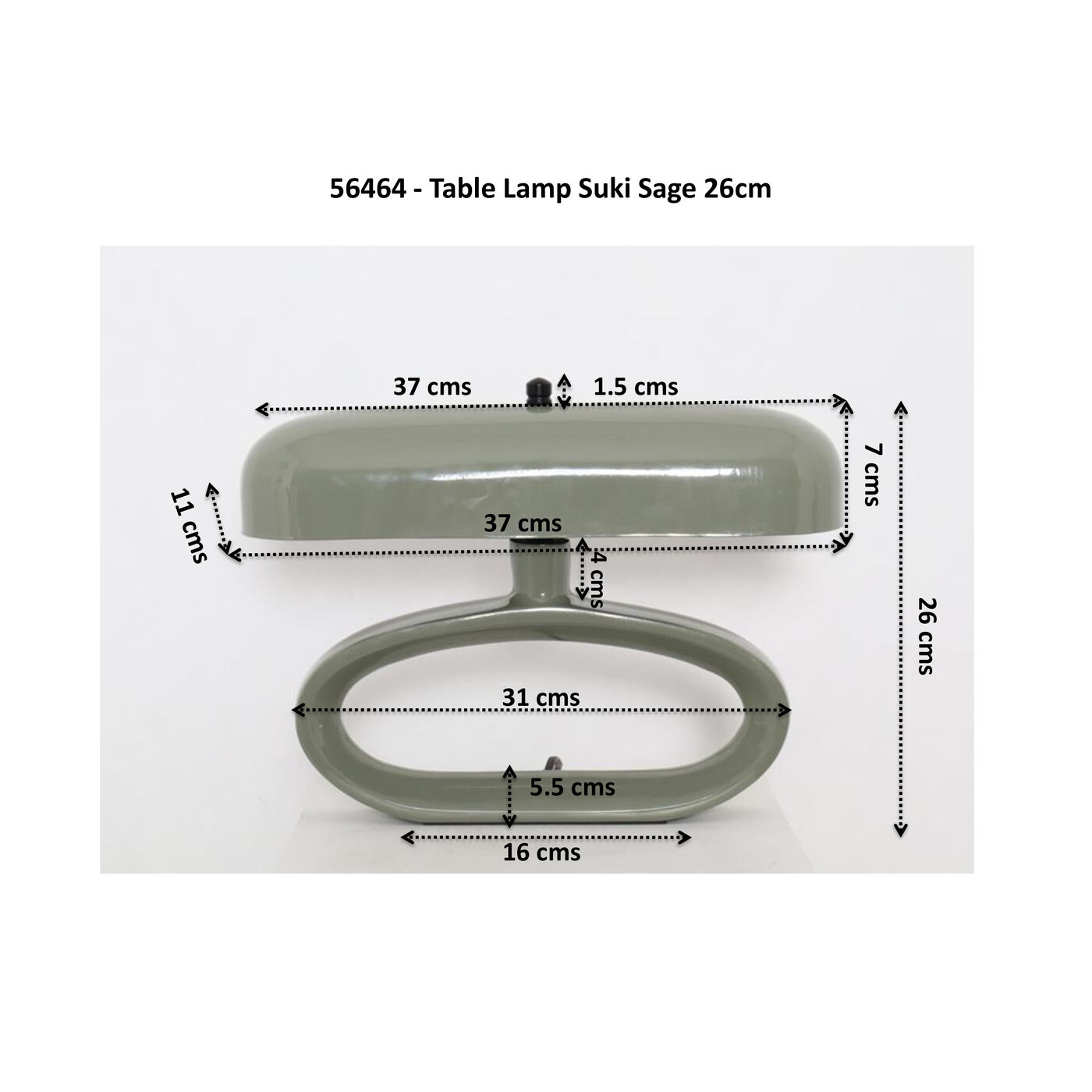 Светильник настольный Suki Sage 26cm KARE 56464