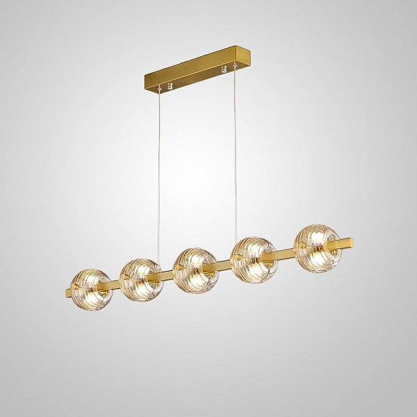 Реечный, рядный светильник SEMUND LONG L100 Brass by ImperiumLoft