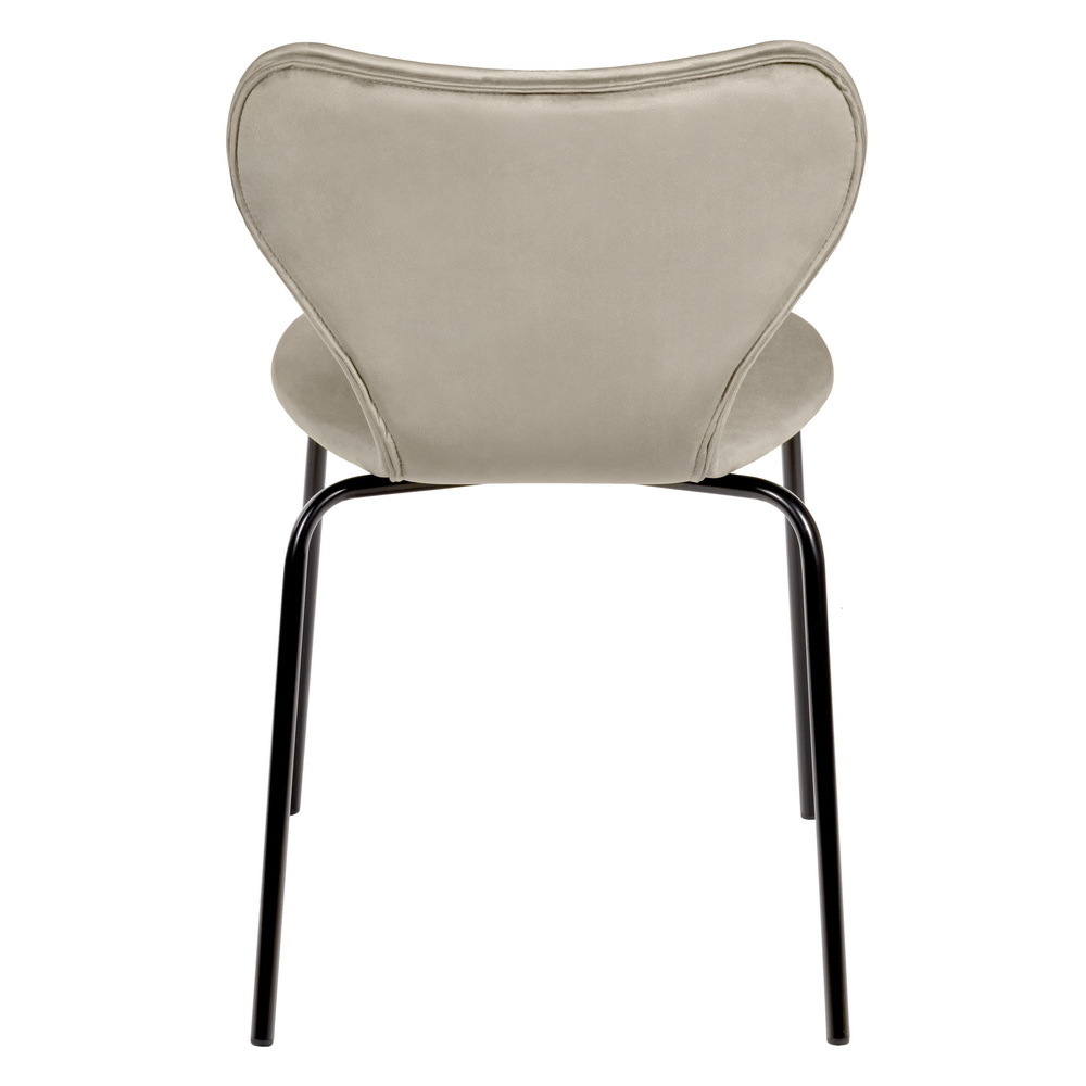 Стул Seven латте велюр с чёрными ножками Bradex Home RF 0253