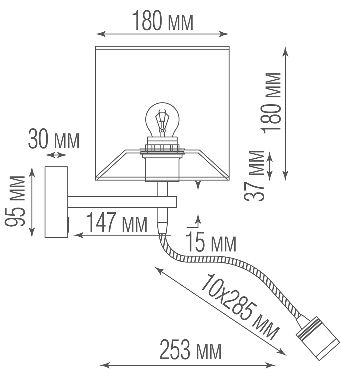 Бра Donolux W111048.2 SCB