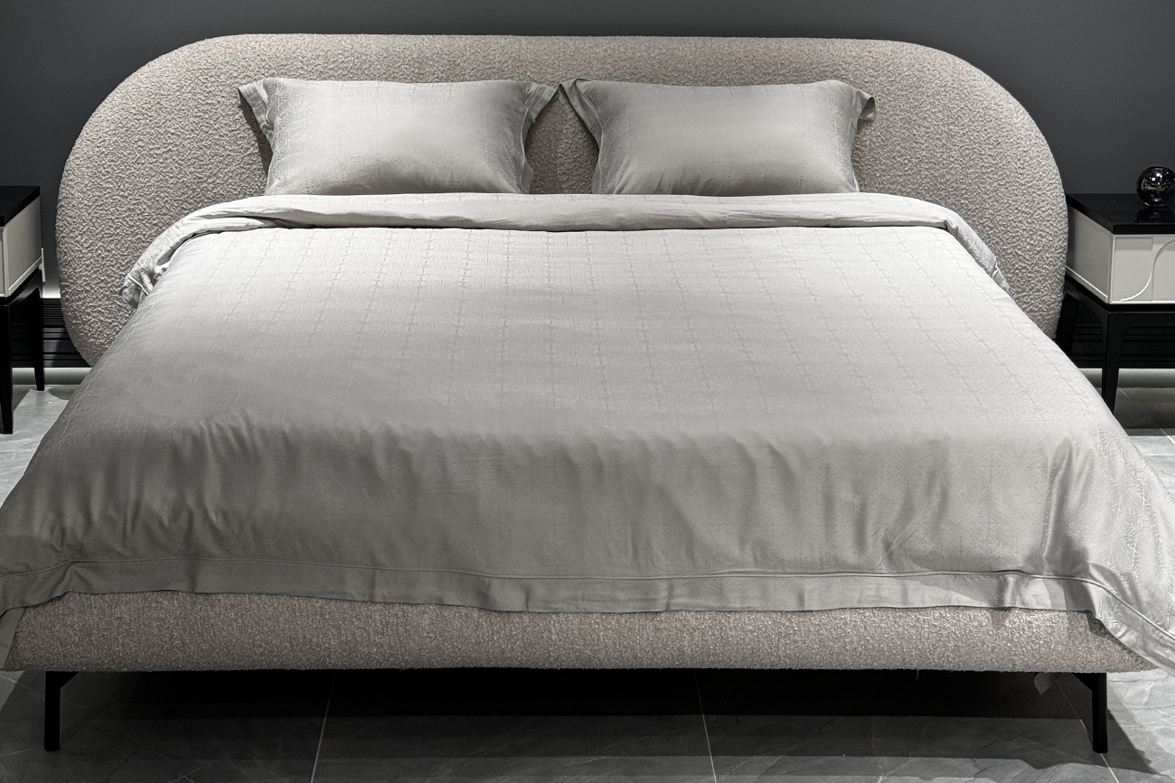 Кровать двуспальная букле бежевая Garda Decor Sicilia-160-Orso BEG