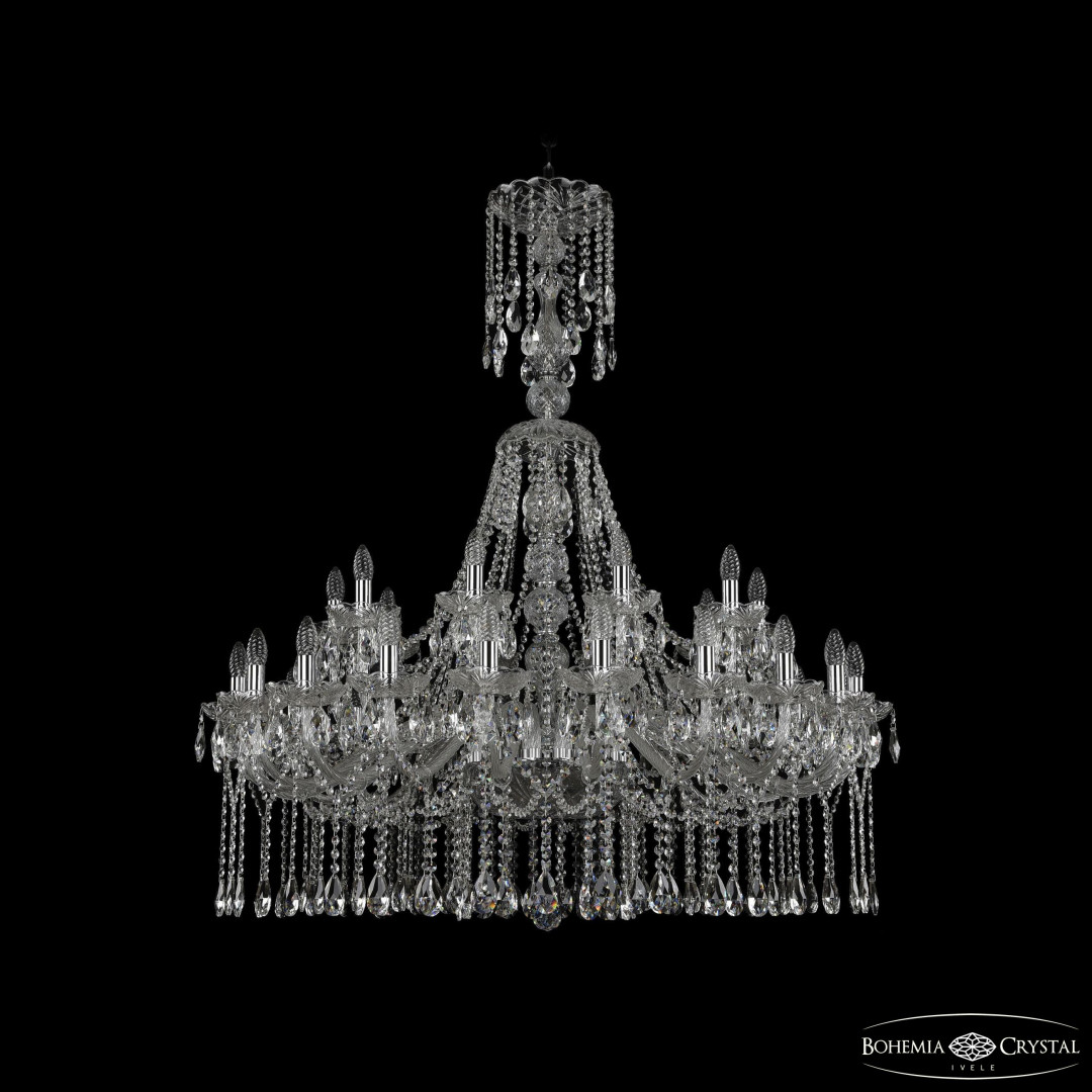 Люстра хрустальная 1413/20+10/400/XL-130 Ni