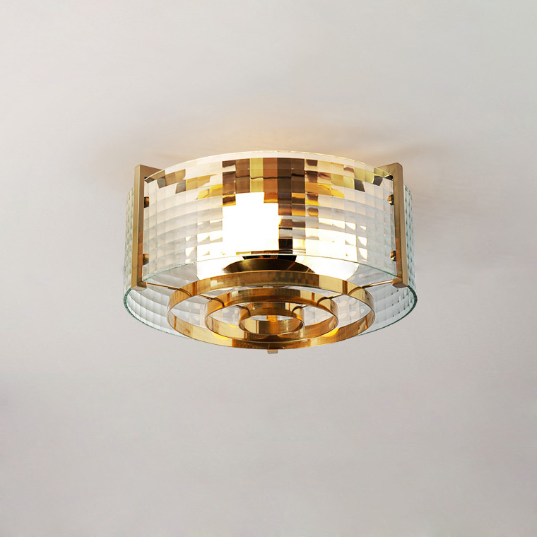 Потолочная люстра из рельефного стекла LUSSA D48 by ImperiumLoft
