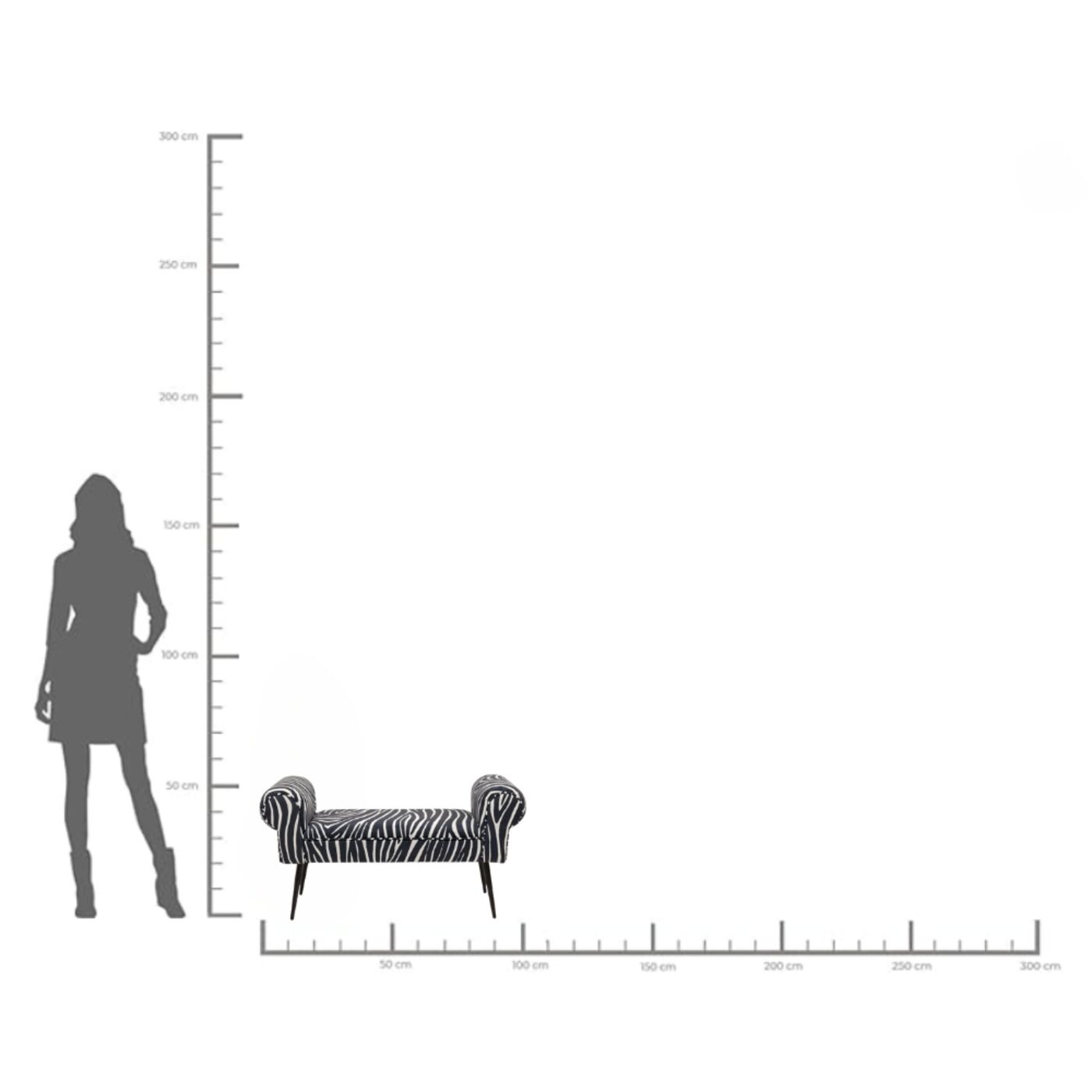 Скамья Wing Zebra100cm KARE 71169