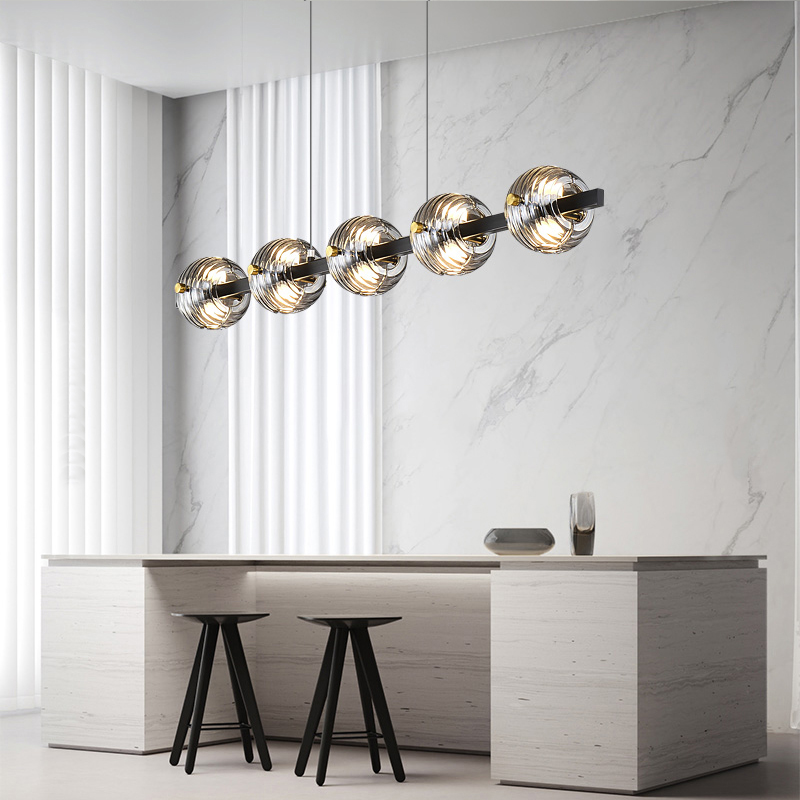 Реечный, рядный светильник SEMUND LONG L120 Brass by ImperiumLoft