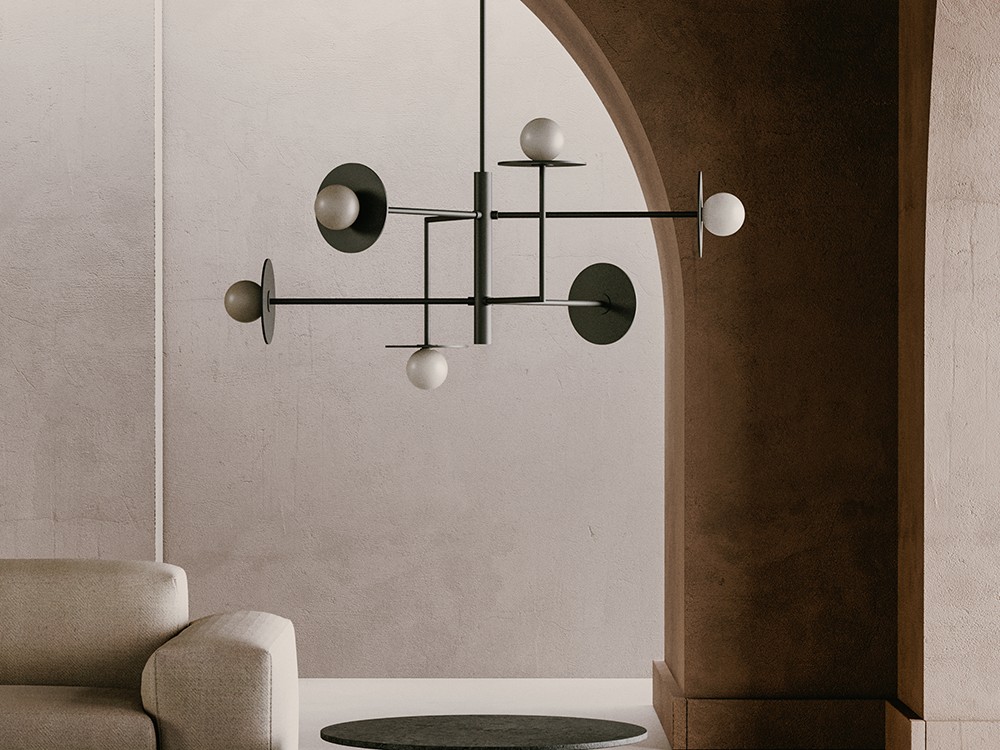 Подвесной светильник Miro 6L / металлические диски 1289/20 Aromas del Campo