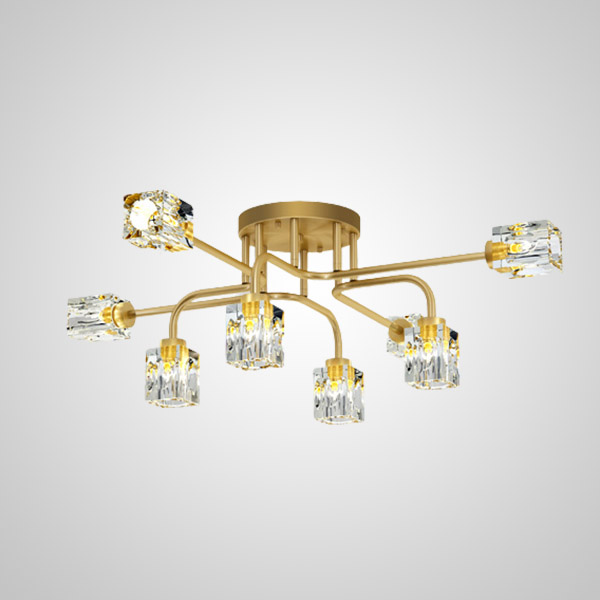 Потолочная люстра MICHAL L8 Brass by ImperiumLoft